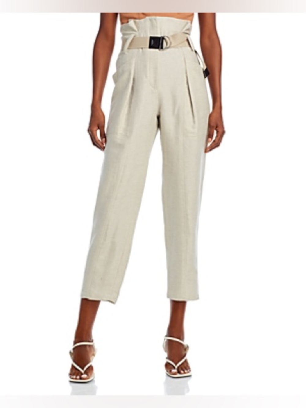 Iro Colinea Belted Paperbag Waist Crop.